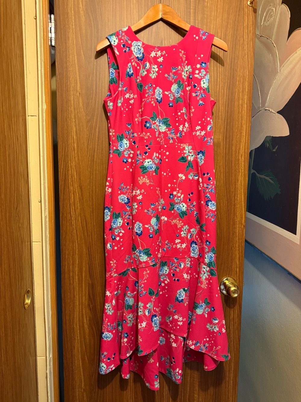 Calvin Klein Hot Pink Floral Maxi Dress